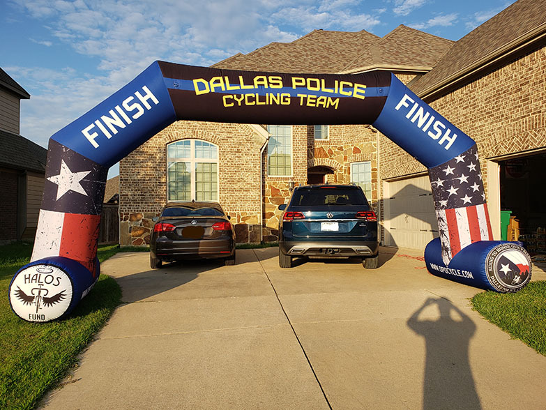 Dallas Police Cycling Team 20ft Inflatable Arch