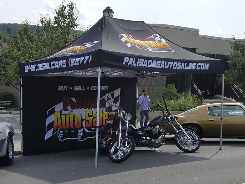 Palisades Auto Sales Custom Printed Pop Up Tent