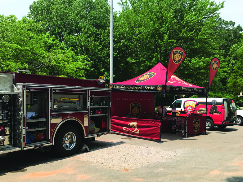 Raleigh Fire Dept Custom Tent