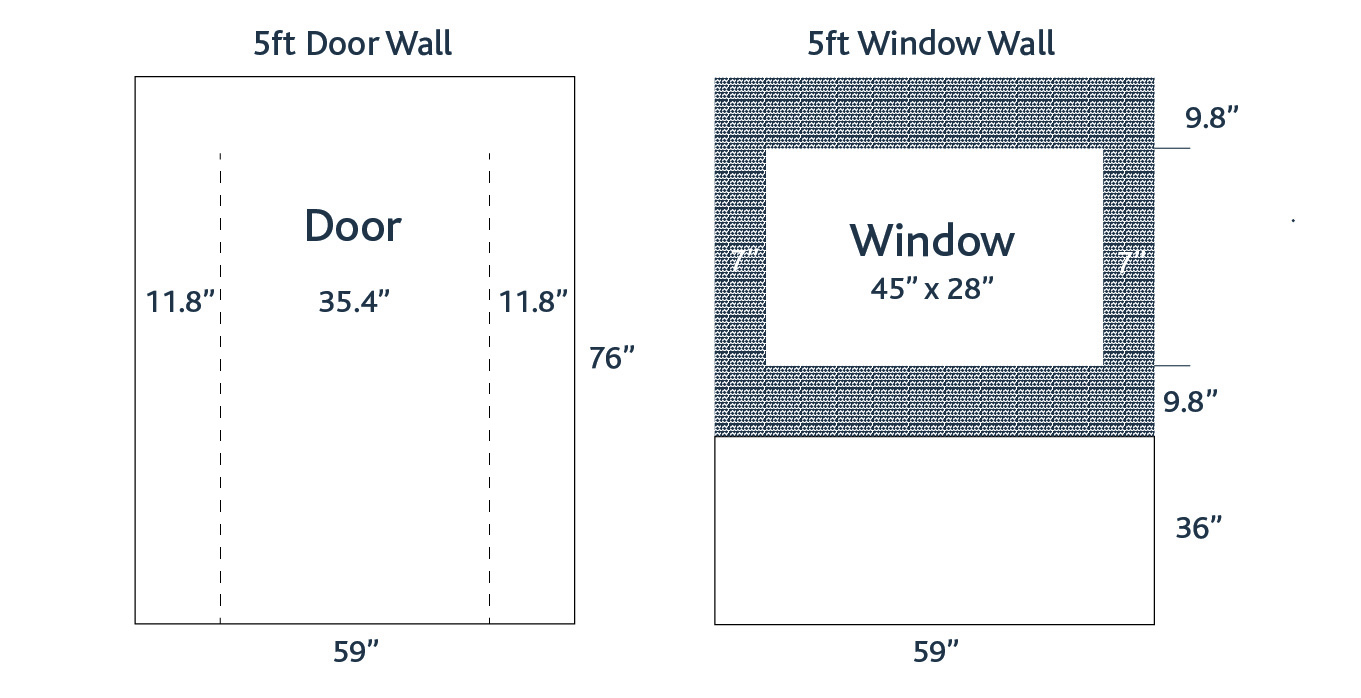 5ft Door & Window Measurements 