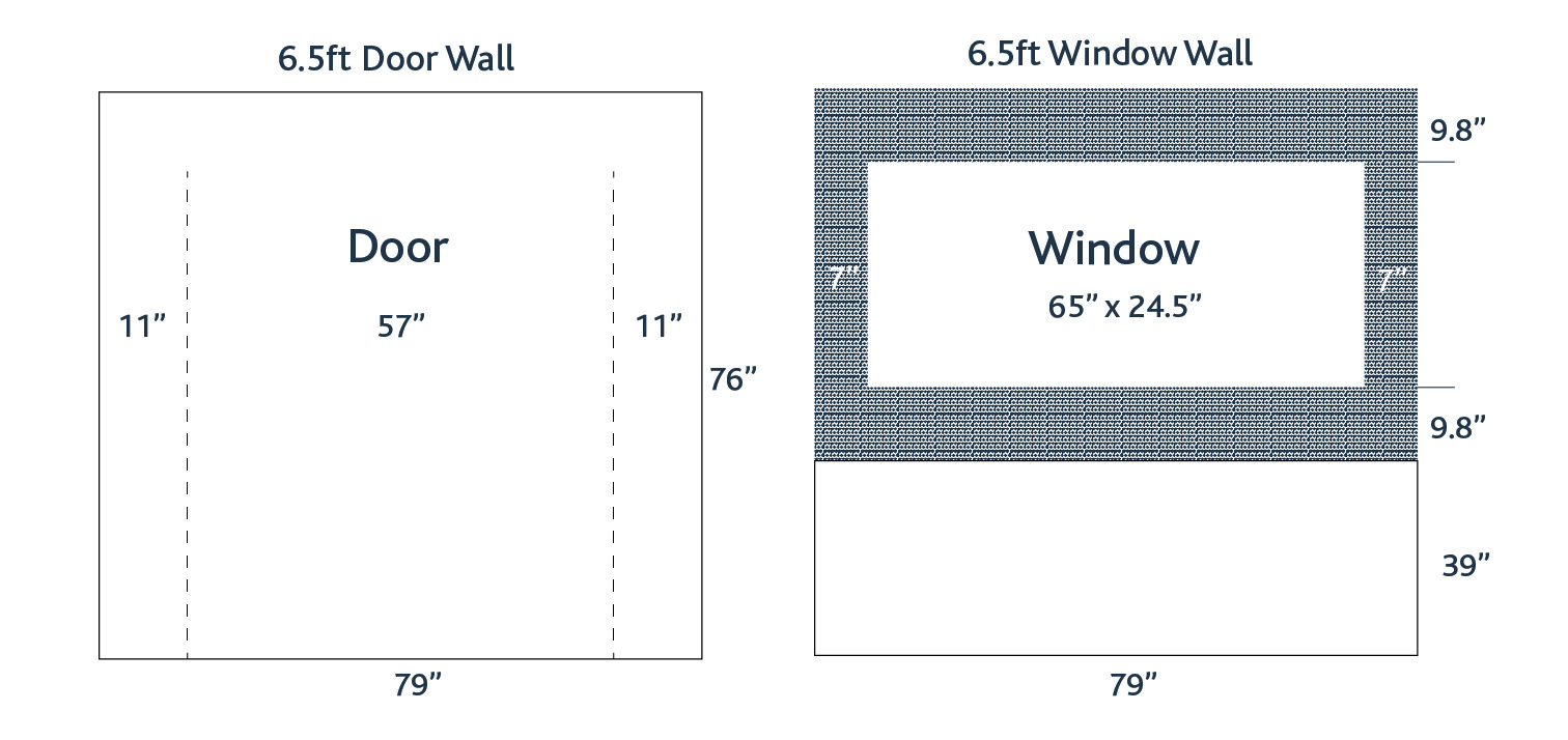 6.5ft Door & Window Measurements 